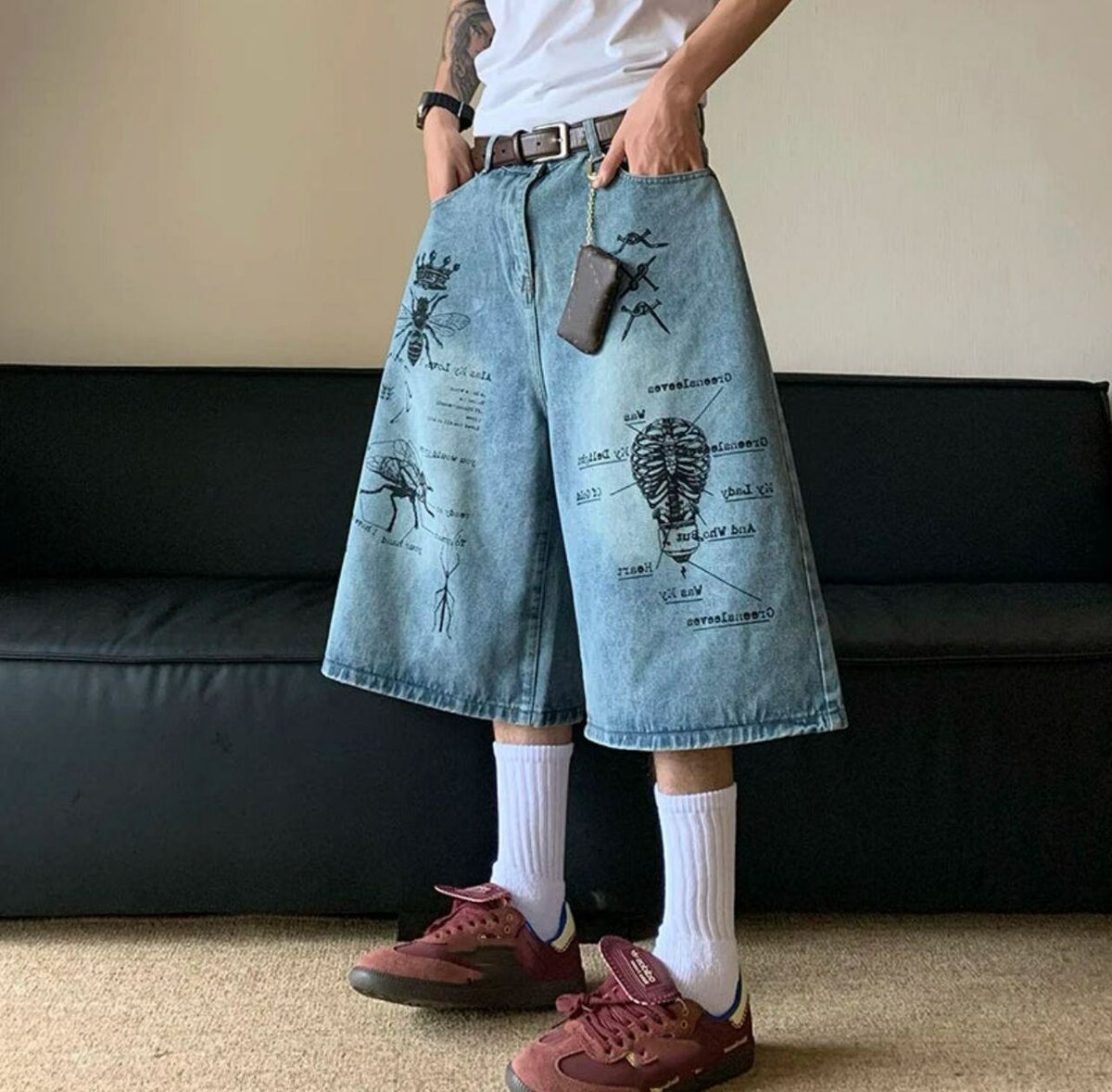 Baggy jeans shorts