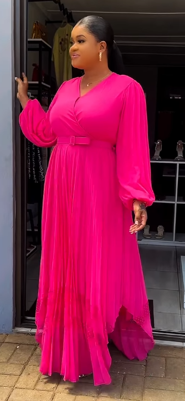 Women's Long Pink Dress
