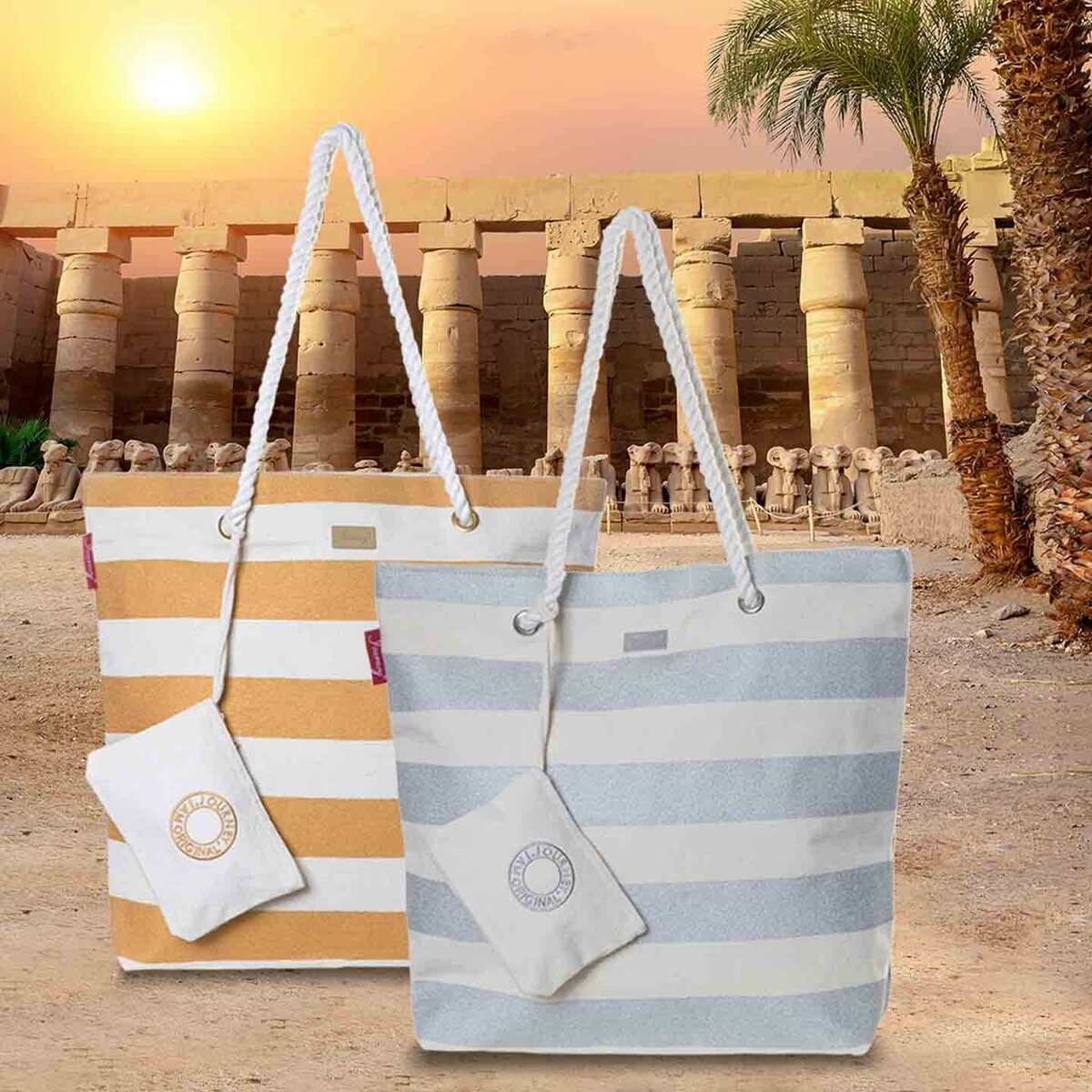 Shimmery Natural Stripes