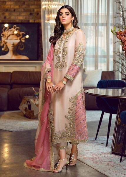 Organza fabric with malai trouser Dc free