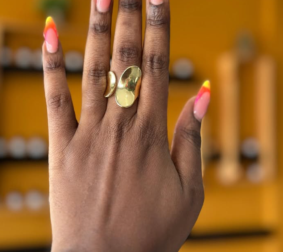 gold color fasion ring