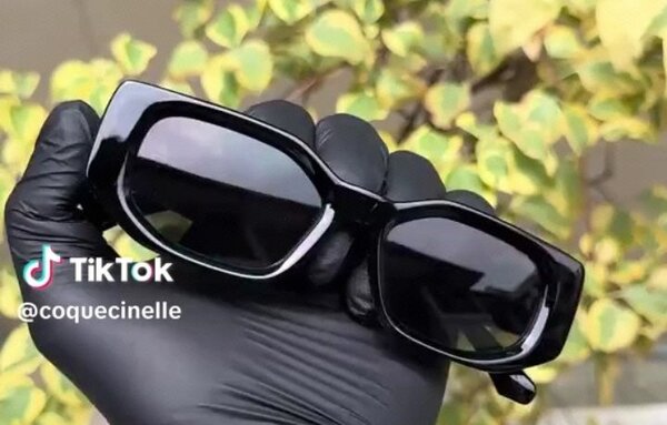 Lunettes de soleil rectangulaires