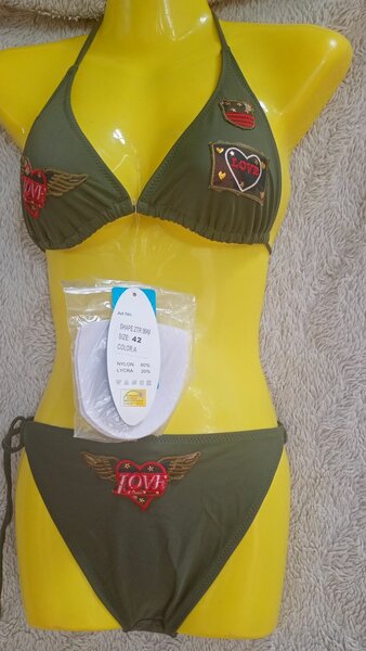 Bikini vibrant imprimé Love