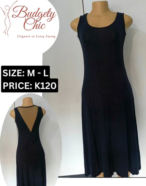 Chic women's dress color black m - l