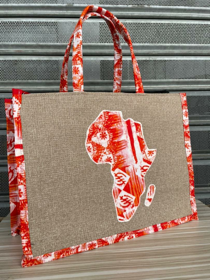 Sac en jute Africaine motif