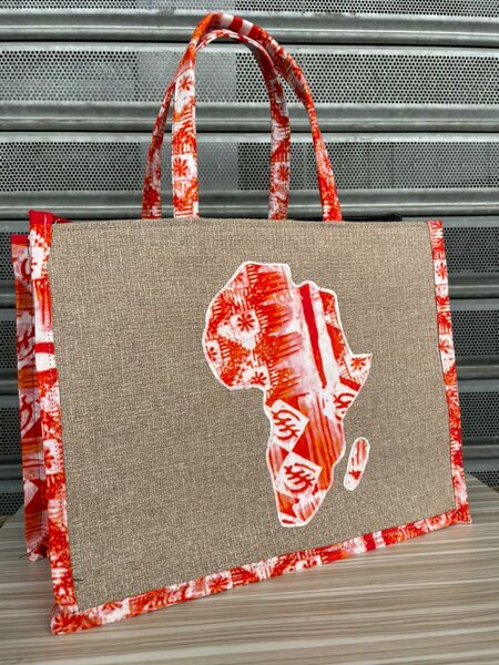 Sac en jute Africaine motif