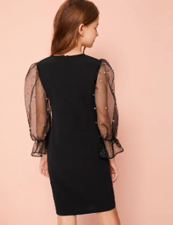 Sleeve Dress ( Fabric Linen And Net)