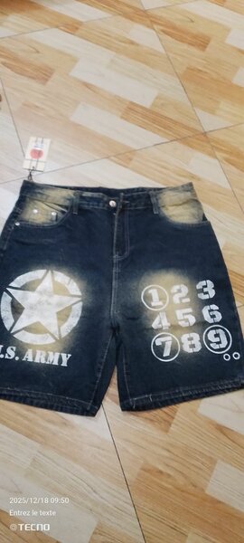 Short en jean délavé