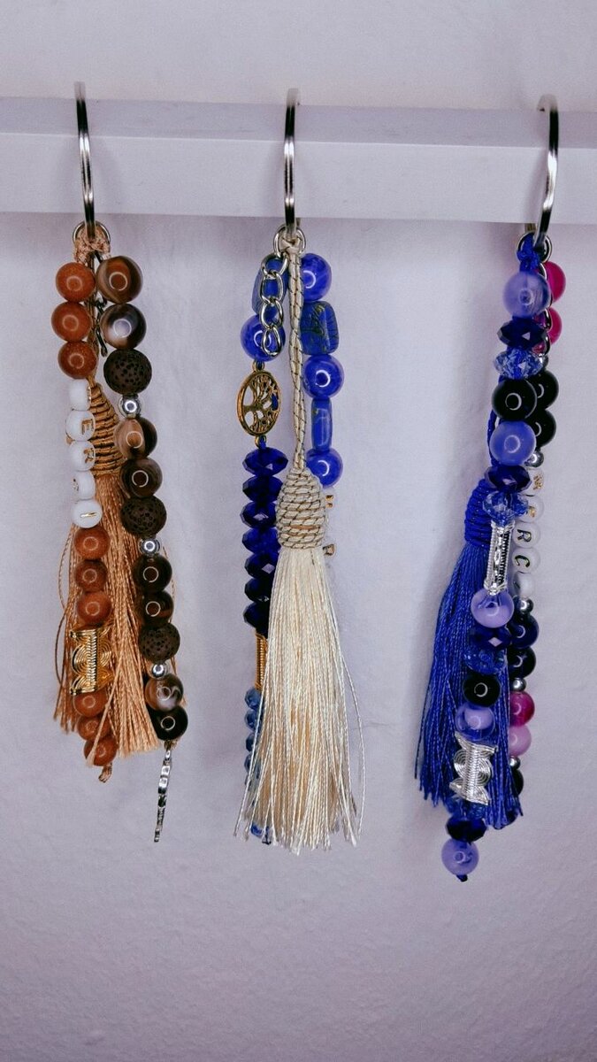 Porte-clés bohème en perles