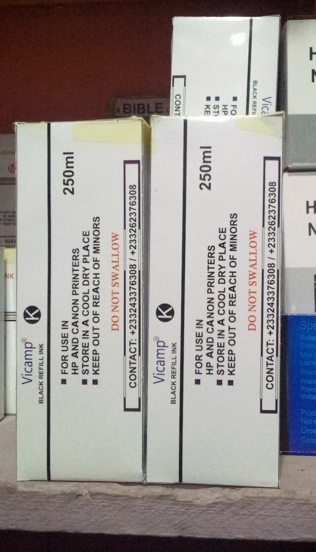 VICAMP K (Large) - BLACK UNIVERSAL REFILL INK