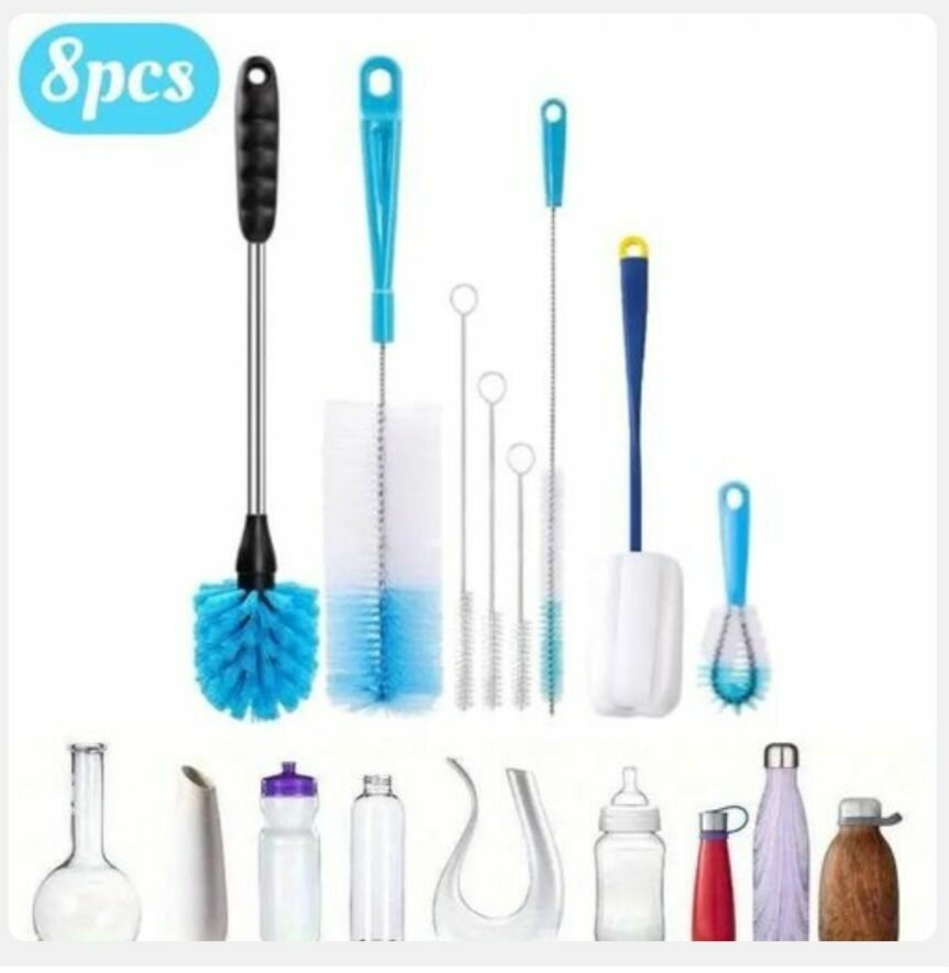 Ensemble de brosses de nettoyage 8 pièces