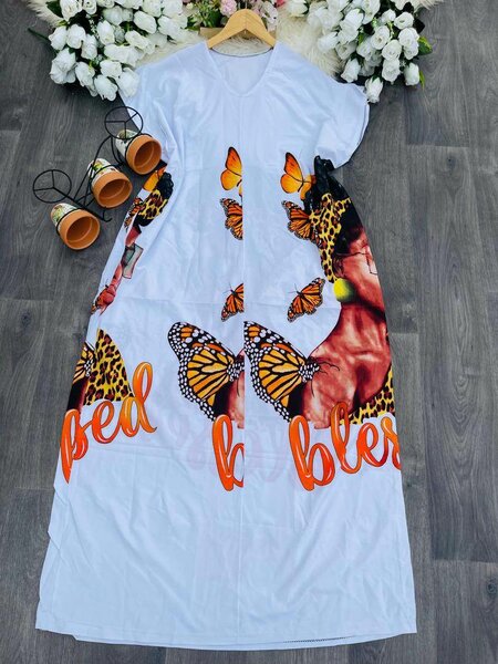 Robe longue à imprimé vibrant