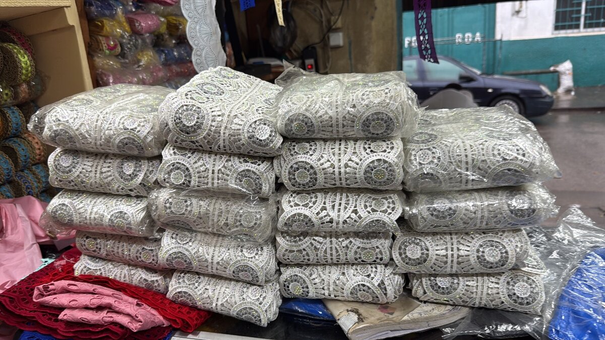 Dentelle blanche décorative