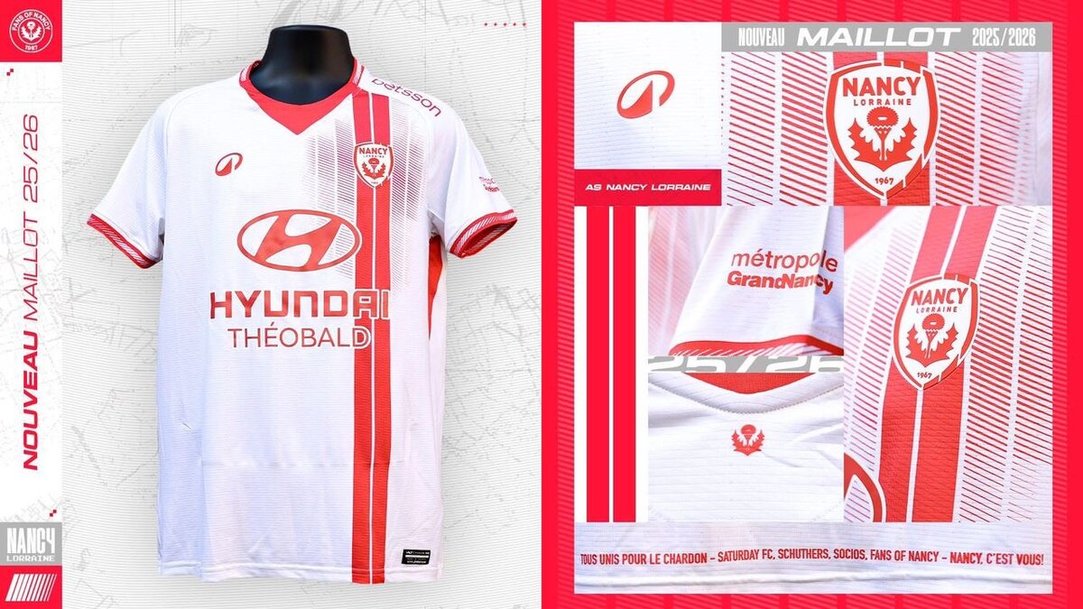 Maillot AS Nancy-Lorraine 2025/2026