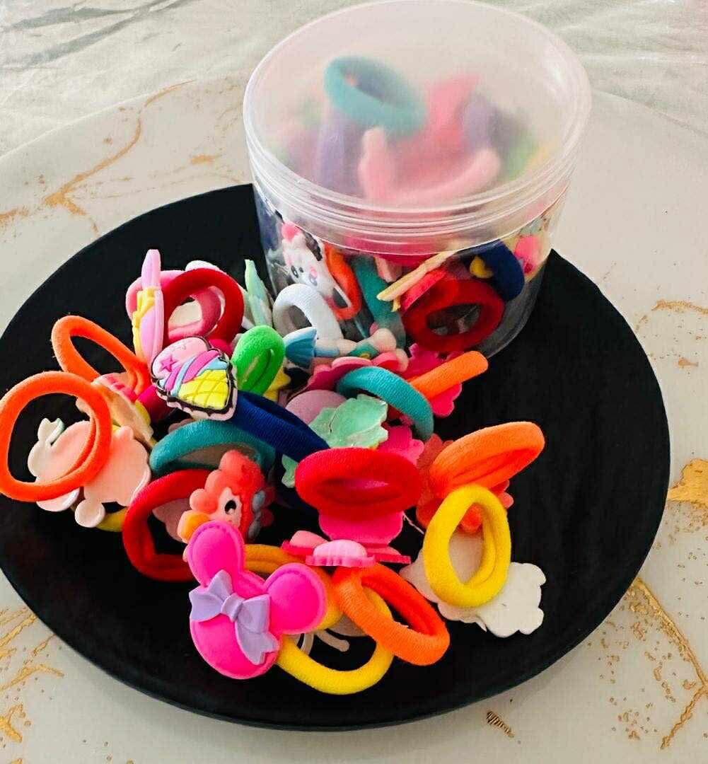 Élastiques cheveux enfant colorés