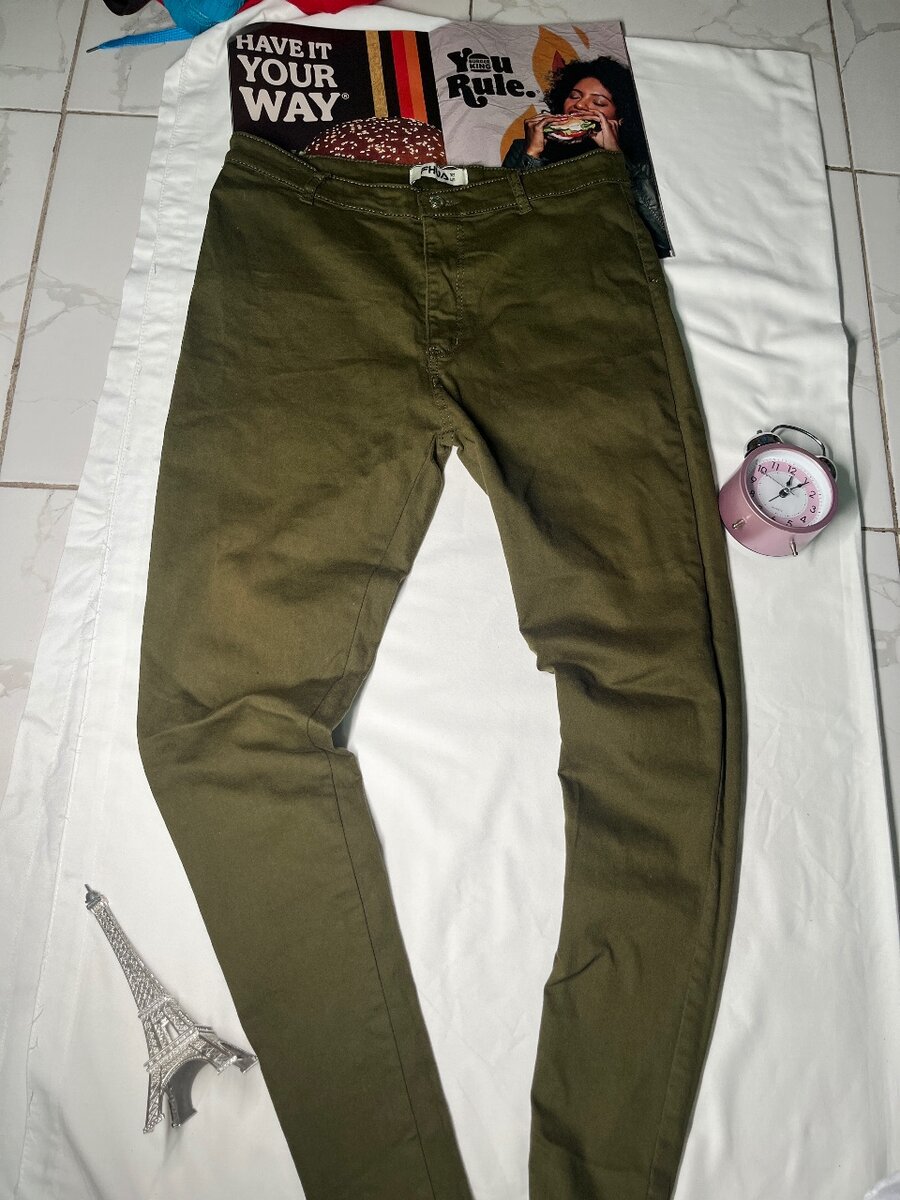 Army green jean trouser