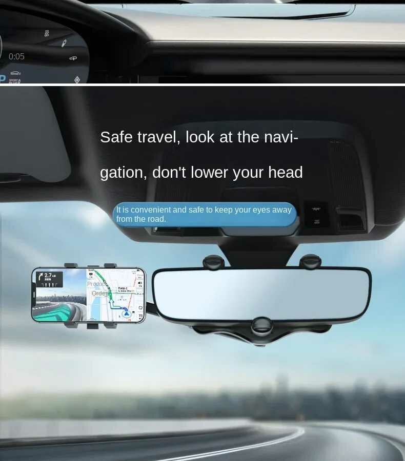 Car Rareview Mirror Phone Holder