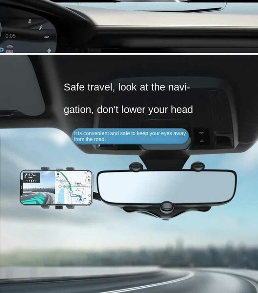 Car Rareview Mirror Phone Holder
