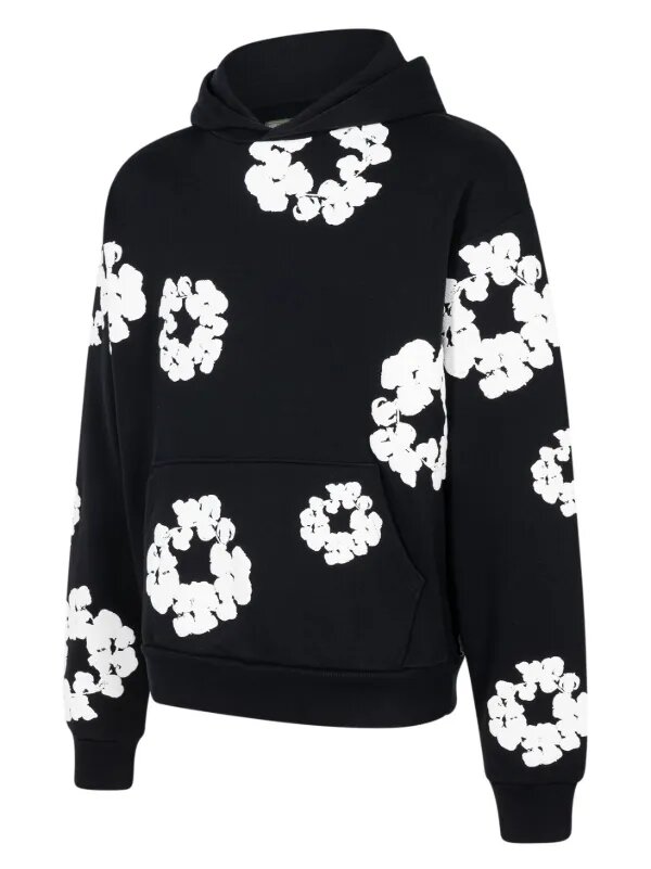 printed "Cotton Wreath" hoodie