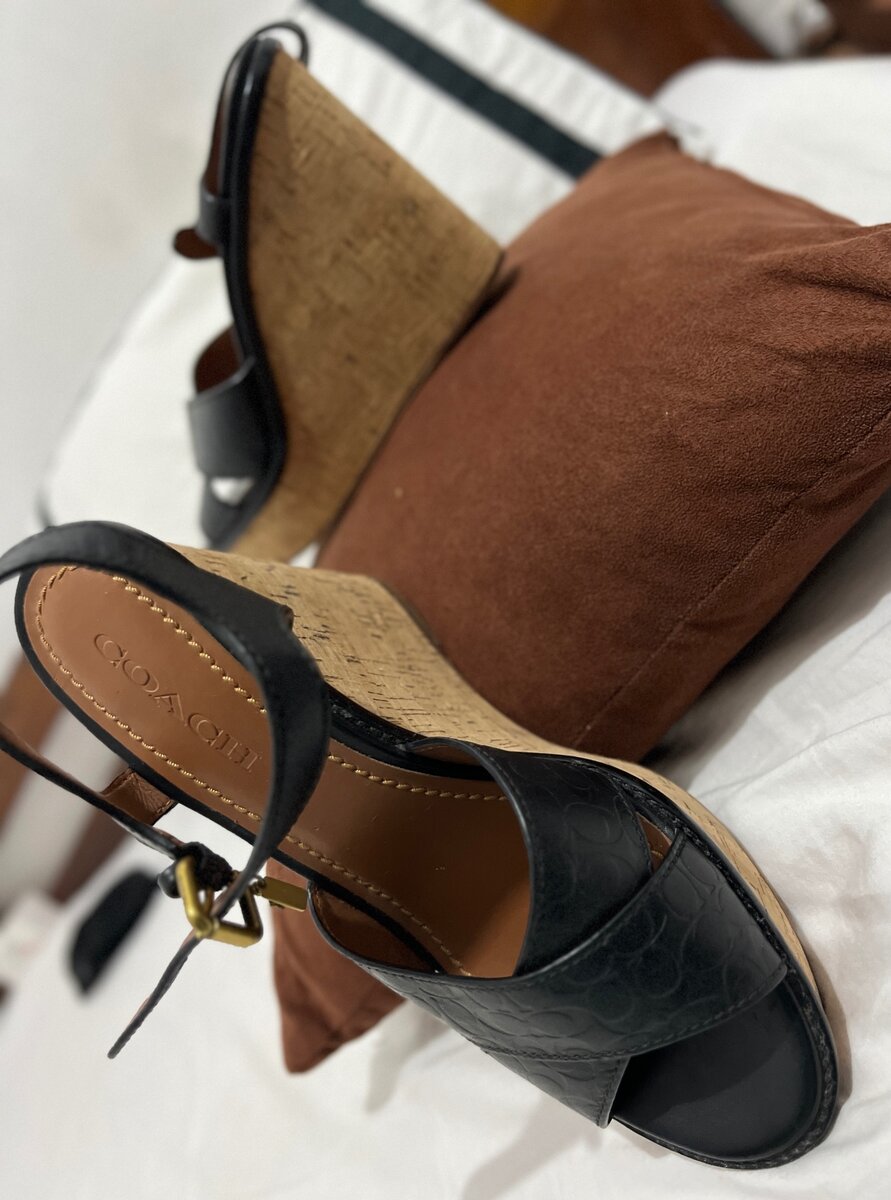 Sandales compensées "Coach"