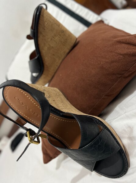 Sandales compensées "Coach"