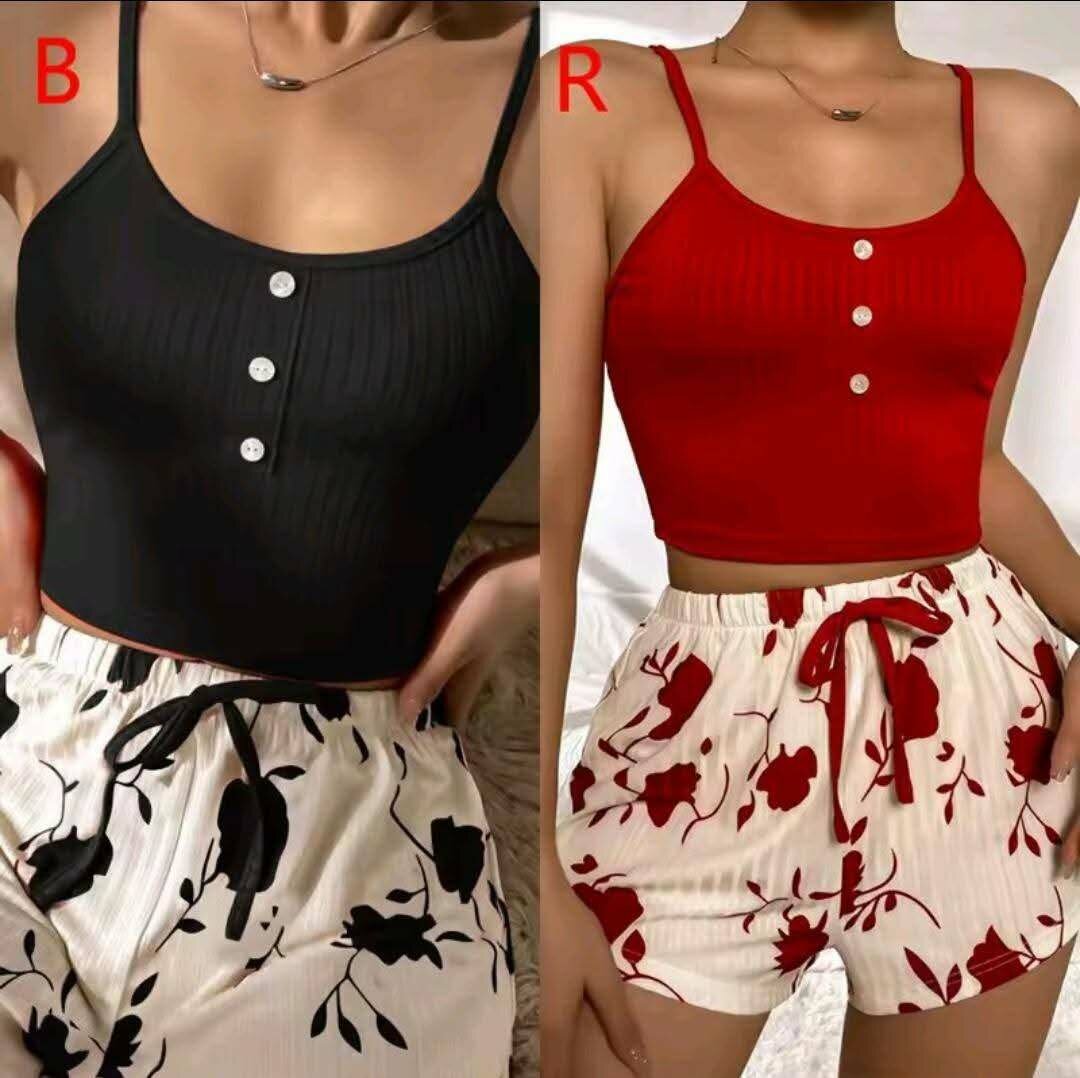 Ensemble pyjama femme floral