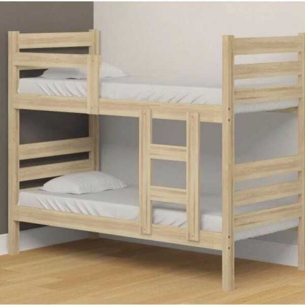 Lit superposé bois naturel