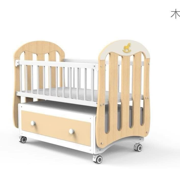 Lit Bébé avec Tiroir et Roulettes