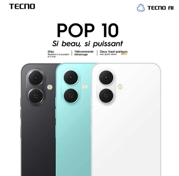 Tecno Pop 10 Smartphone Puissant
