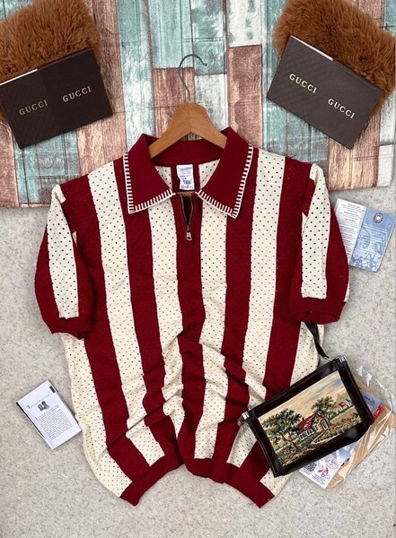 Polo Vintage à Rayures Homme