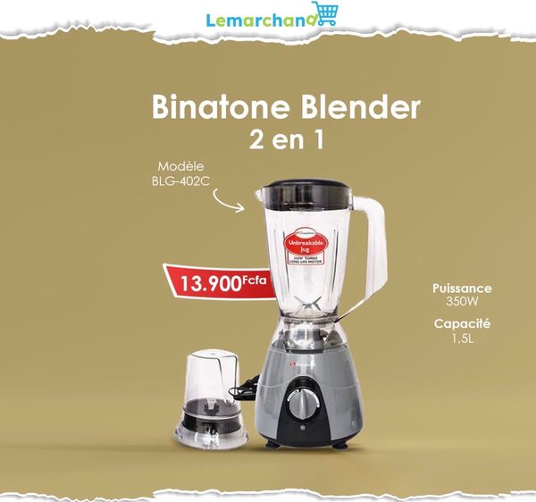 Blender 2-en-1 Binatone 350W