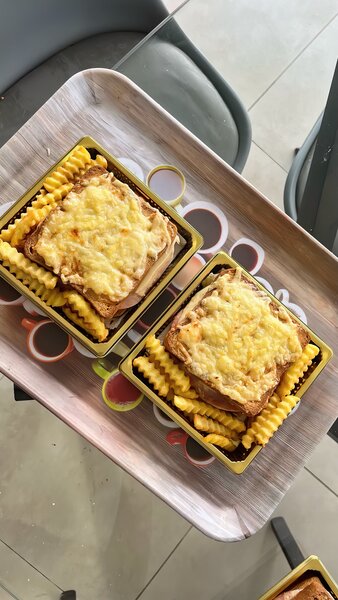 Croque monsieur avec frites