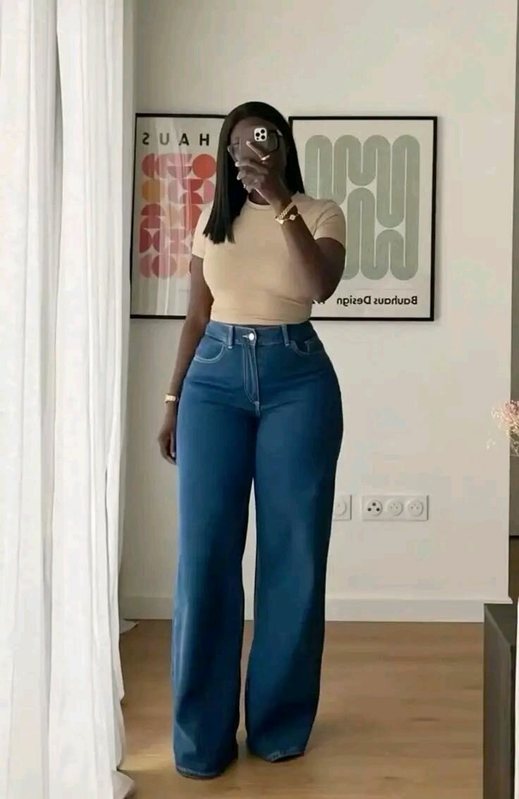 Jeans évasés taille haute