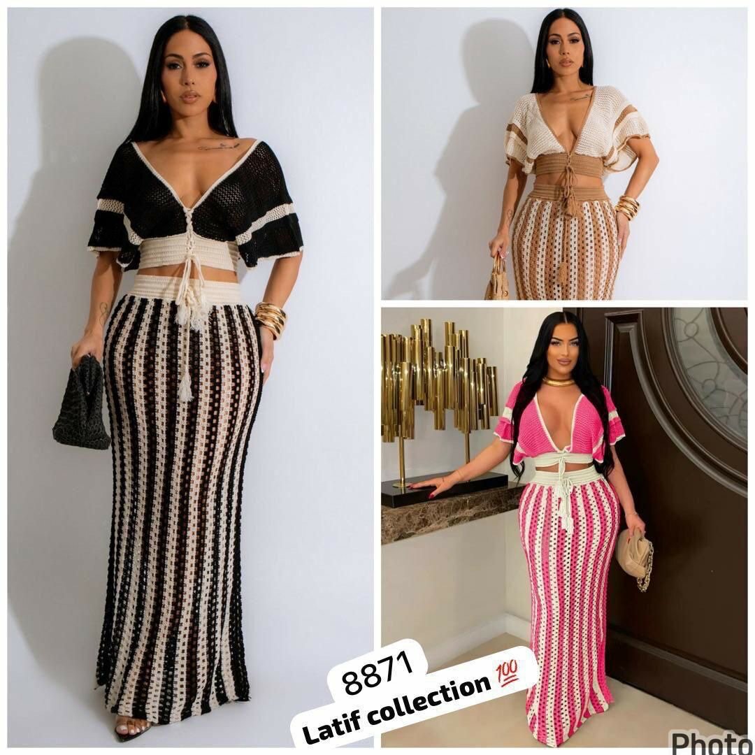 Robe Ensemble Maille Élégante