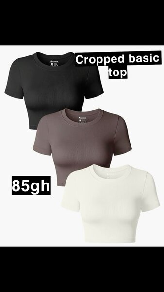 Cropped basic tops