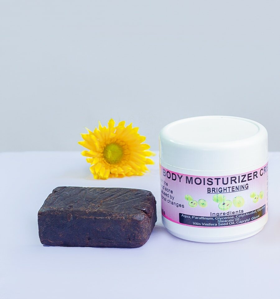 Body moisturizer cream and soap