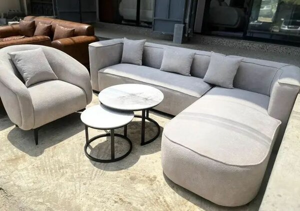 Canapé d'angle design en tissu