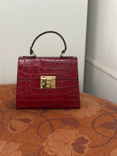 Sac à main cuir crocodile