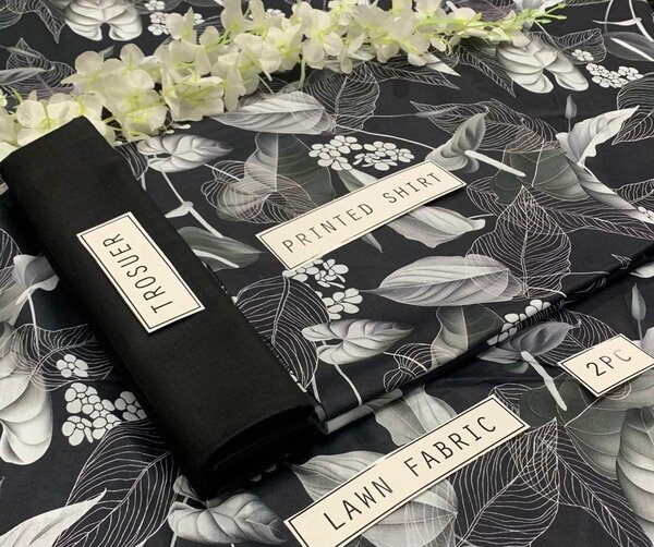 2 Pcs Women's Unstitched Lawn Digital Print Suit