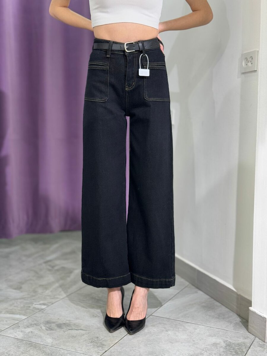 Джинсы женские широкие модные