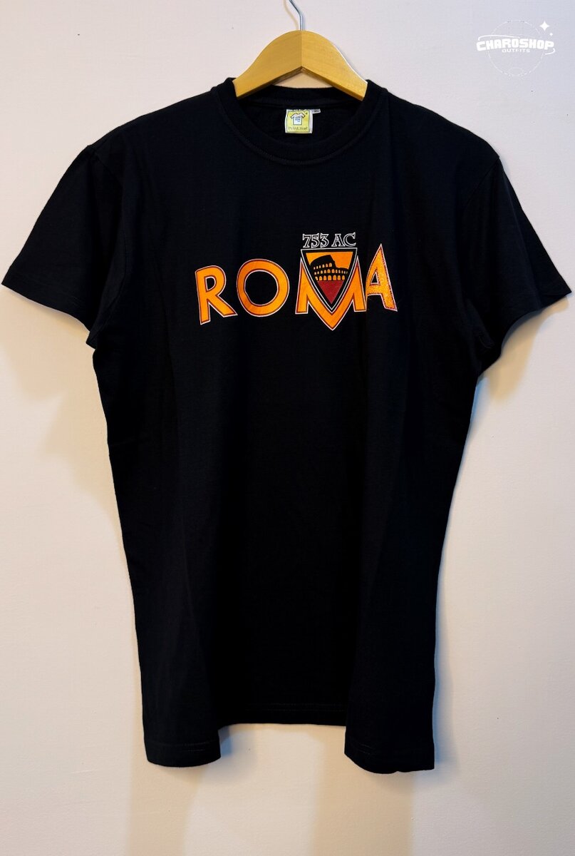 T-shirt noire Roma classique