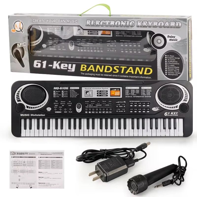 61 keys piano with mic
