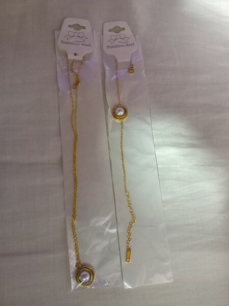 Collier doré en acier inoxydable