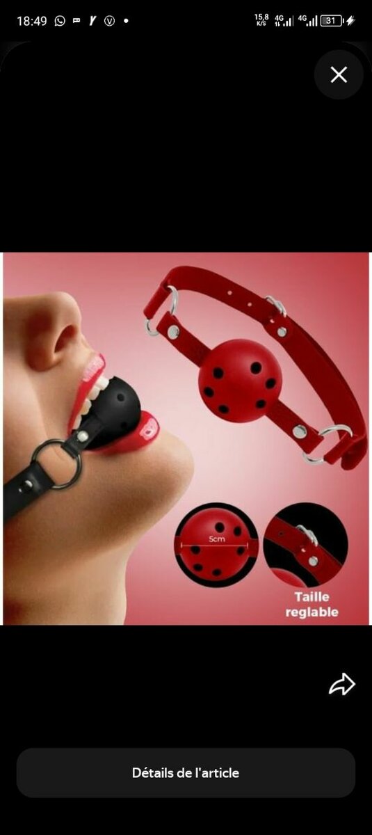 Baillon boule réglable