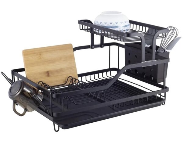 Сушилка для посуды, настольная, с поддоном, аллюминиевая MGFR