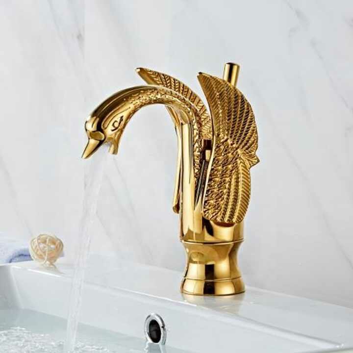 Eagle wash hand Basin Hot and Cold tap Gold