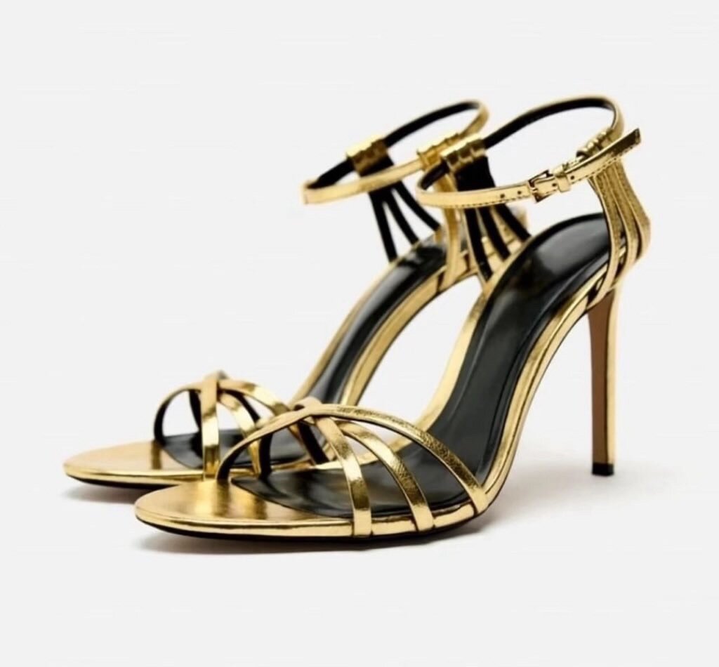 Gold sandal heel