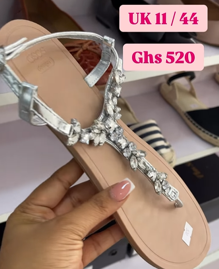 Silver embellished flat sandals