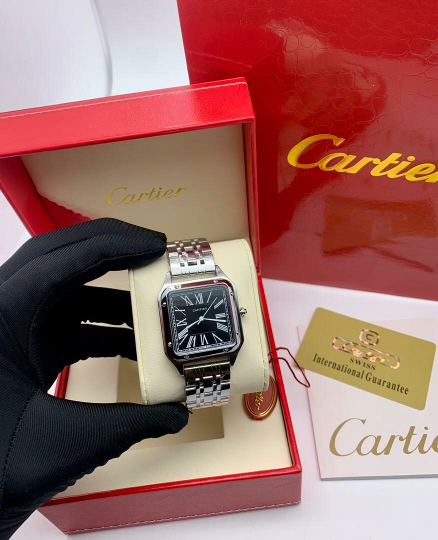 Montre Cartier homme en acier inoxydable