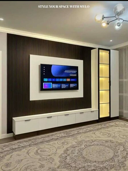 Panneau mural TV en bois MYLO